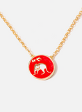 SANCHU PHOENIX Enamel Glaze Double Sided Necklace