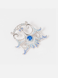 SANCHU PHOENIX Dual-purpose brooch pendant - blue zircon