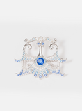 SANCHU PHOENIX Dual-purpose brooch pendant - blue zircon